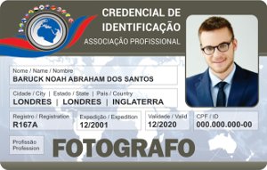 Credencial Profissional de Fotografo Credencial Profissional de Fotografo